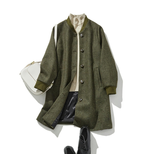 DEVOAコート ウールヘリンボーン2021-22 AWCollection.