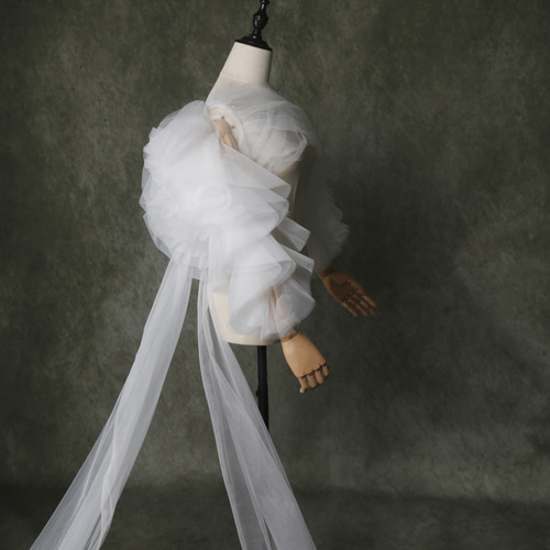 送料無料！ベール風ボレロ ソフトチュールトップス ドレスアレンジ  