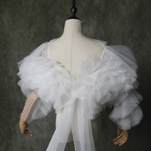 送料無料！ベール風ボレロ ソフトチュールトップス ドレスアレンジ