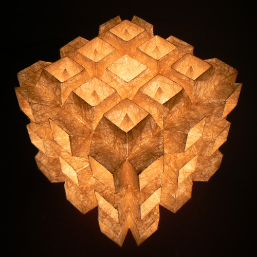 和紙の手作りランプシェード 美濃和紙使用 [導] 2-1 どこにもない癒し  