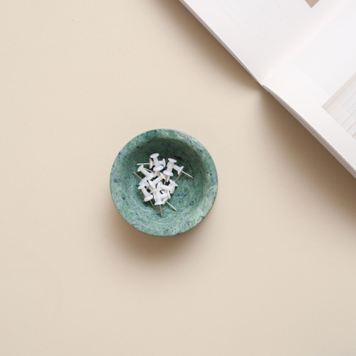 VERDE マーブルソース皿・おかず・小物収納（台湾蛇紋石） 薬味皿・豆