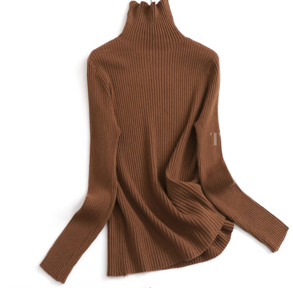 【受注】♡秋冬 ニートセーター.純色長袖Tシャツ やわらかい 心地良さ 多色 通勤通学　 4枚目の画像