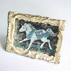 原画【一点物】「駆け出しの子馬」　アンティーク風なペン画のインテリアアート　絵画　モノクロ　リビング　玄関　動物 6枚目の画像