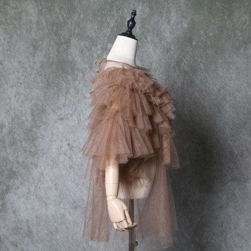 送料無料！チュールボレロ コーヒートップス 色オーダー可 ドレス