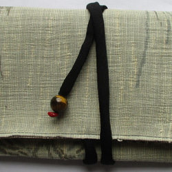 ７５１１　麻の着物で作った和風財布・ポーチ＃送料無料 1枚目の画像