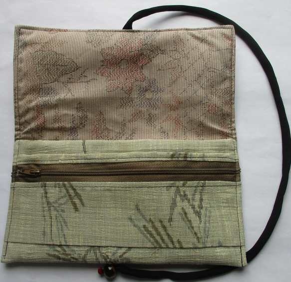 ７５１１　麻の着物で作った和風財布・ポーチ＃送料無料 5枚目の画像