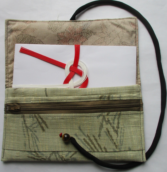 ７５１１　麻の着物で作った和風財布・ポーチ＃送料無料 9枚目の画像