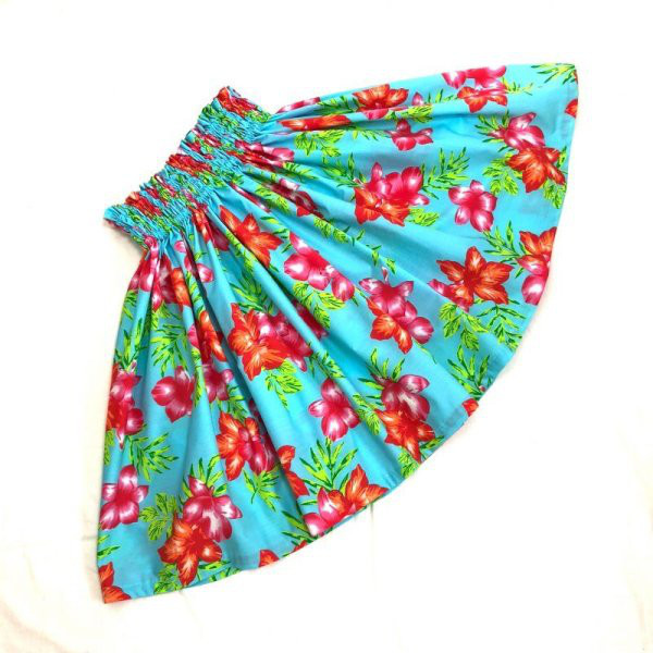 シングルパウスカート ケイキ（お子様用）丈６０cm モハラ柄 ターコイズ [puk-190s60]