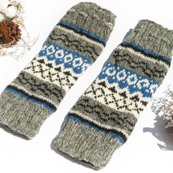 手織純羊毛針織襪套/編織羊毛襪套/內刷毛襪套/保暖襪套-北歐芬蘭 北歐風綠色草原 聖誕節交換禮物 好友生日禮物 母親節 第2張的照片