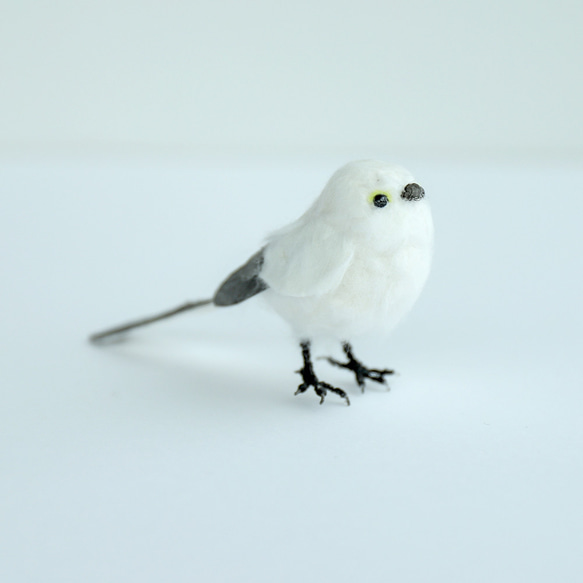 土佐和紙×ひよこ窯　小さな小鳥「シマエナガ」 1枚目の画像