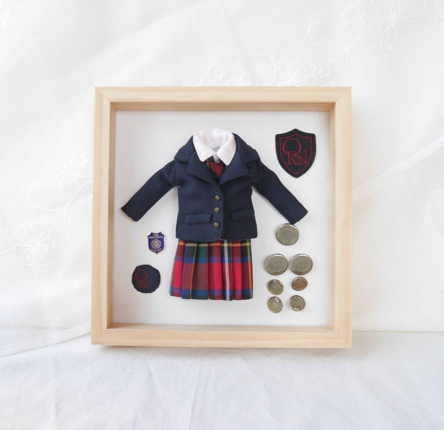 制服 ミニチュア リメイク 思い出 収納オーダー 卒業記念 メモリアル 学生服 高校生 中学生 小学生 幼稚園