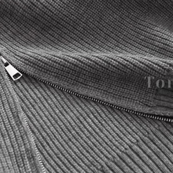 【受注】♡ファスナーリブハイネックニットカーディガン.セーター  心地良さ 15枚目の画像