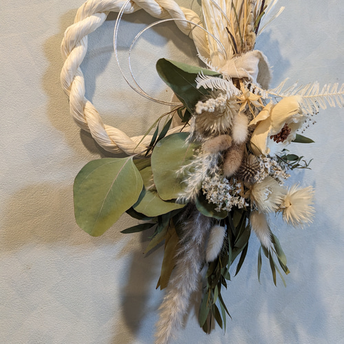 しめ縄 2wayしめ縄 しめ縄リース ドライフラワーしめ縄 しめ縄飾り