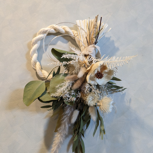 しめ縄 2wayしめ縄 しめ縄リース ドライフラワーしめ縄 しめ縄飾り