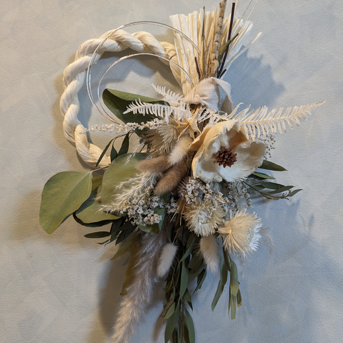 しめ縄 2wayしめ縄 しめ縄リース ドライフラワーしめ縄 しめ縄飾り