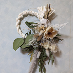 しめ縄 2wayしめ縄 しめ縄リース ドライフラワーしめ縄 しめ縄飾り