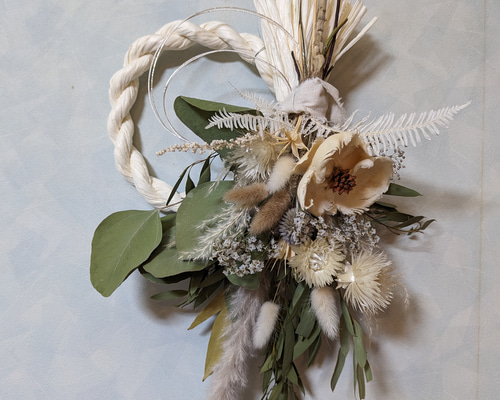 しめ縄 2wayしめ縄 しめ縄リース ドライフラワーしめ縄 しめ縄飾り