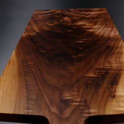 カッティングボード 大きいサイズ ◎樹種 ウォールナット ◎仕上げ 自然塗料　木製 木 一枚板 丸 パン ウォルナット 6枚目の画像