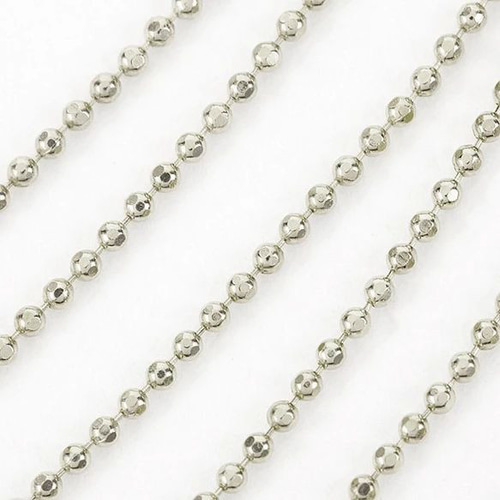 ボールチェーンネックレス KI4WG ホワイトゴールド　k14 k18 rmj_baw1245
