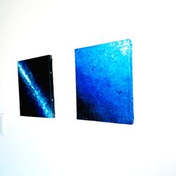 【零101】絵画  宇宙 青 空 海  抽象画 原画  インテリア 3枚目の画像