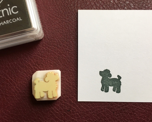 消しゴムはんこNo.428 トイプードル 消しゴムはんこNo.428 トイプードル