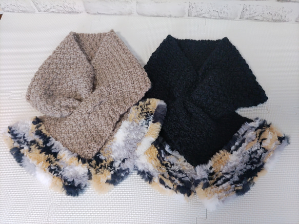 手編みの三毛猫ミニマフラー マフラー はなりん 通販 16957391｜Creema