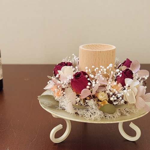 お花と香りで癒されるアロマディッシュ(木製) ドライフラワー アロマ