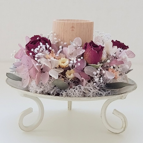 お花と香りで癒されるアロマディッシュ(木製) ドライフラワー アロマ