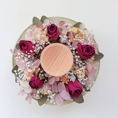 お花と香りで癒されるアロマディッシュ(木製) ドライフラワー アロマ