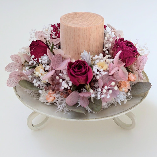 お花と香りで癒されるアロマディッシュ(木製) ドライフラワー アロマ
