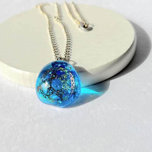 魔法陣の六芒星ネックレス / ファンタジー / レジン / 海 魔法陣の六芒星ネックレス / ファンタジー / レジン / 海