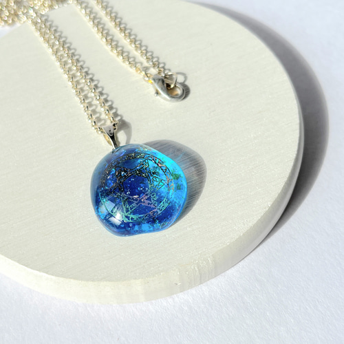 魔法陣の六芒星ネックレス / ファンタジー / レジン / 海 ネックレス