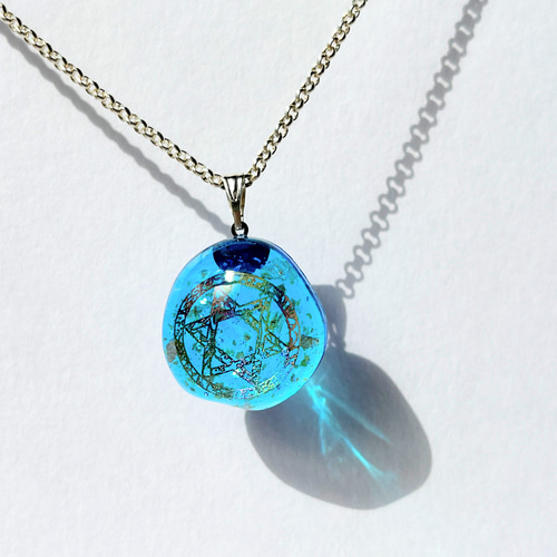 魔法陣の六芒星ネックレス / ファンタジー / レジン / 海 魔法陣の六芒星ネックレス / ファンタジー / レジン / 海
