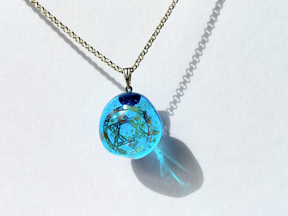 はくとん　　佐竹ガラスの星空ネックレス　レジンネックレス　ハンドメイド nn-ncrshi-001.jpg