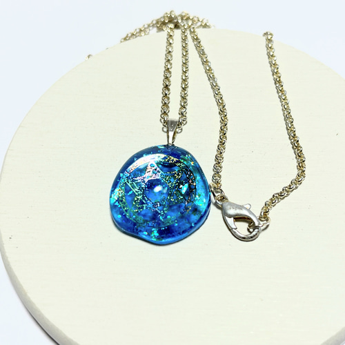 魔法陣の六芒星ネックレス / ファンタジー / レジン / 海 魔法陣の六芒星ネックレス / ファンタジー / レジン / 海