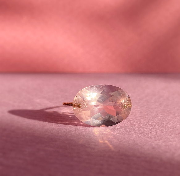 Prana candy gem ✴︎ローズクォーツ✴︎k14gfリング　約11号 5枚目の画像