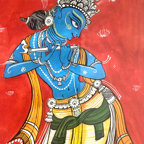 クリシュナ神の絵画がセール中 絵画 Chetna 通販 16958220