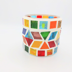 カラフルガラスのキャンドルホルダー 2枚目の画像