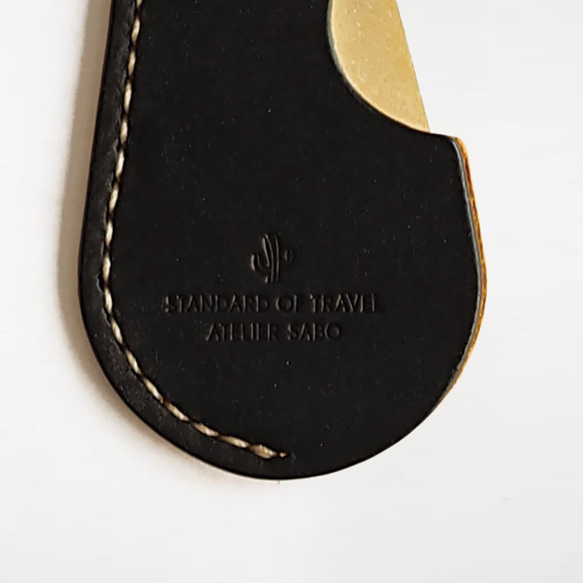 携帯用 靴べら 真鍮【ブラック×ブラウン】 キーホルダー プレゼント ブランド メンズ レディース コンパクト 7枚目の画像