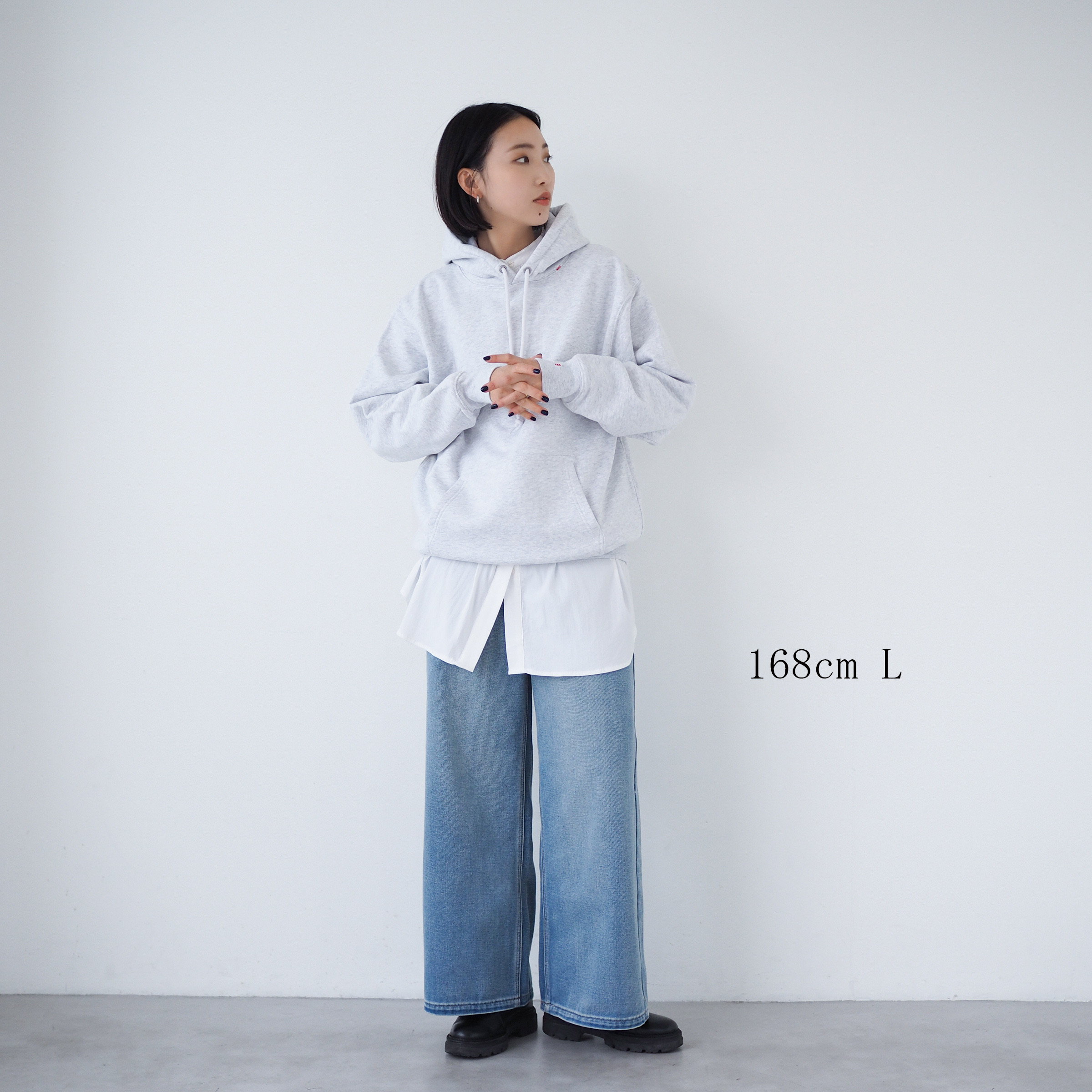 Little Bフーディー アッシュグレー/パーカー