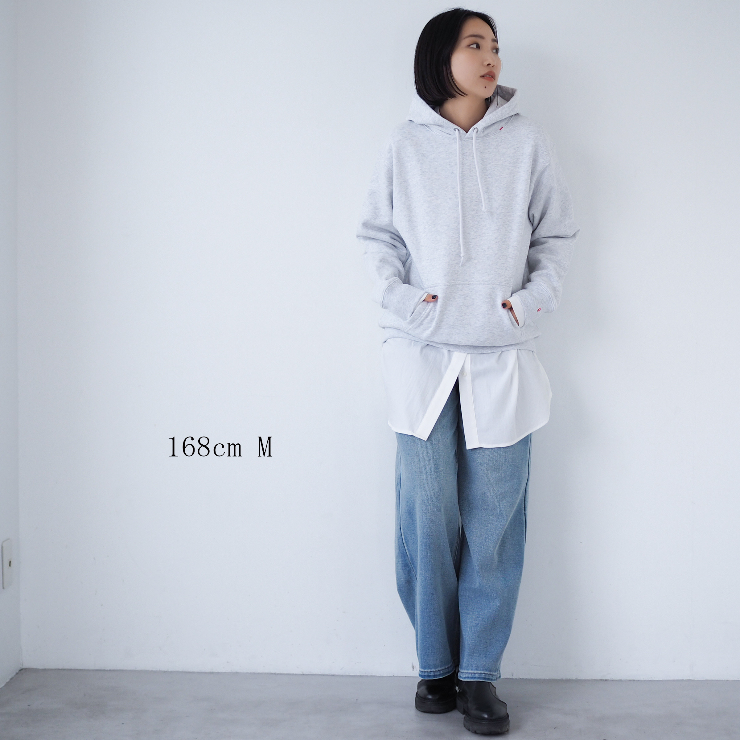 Little Bフーディー アッシュグレー/パーカー