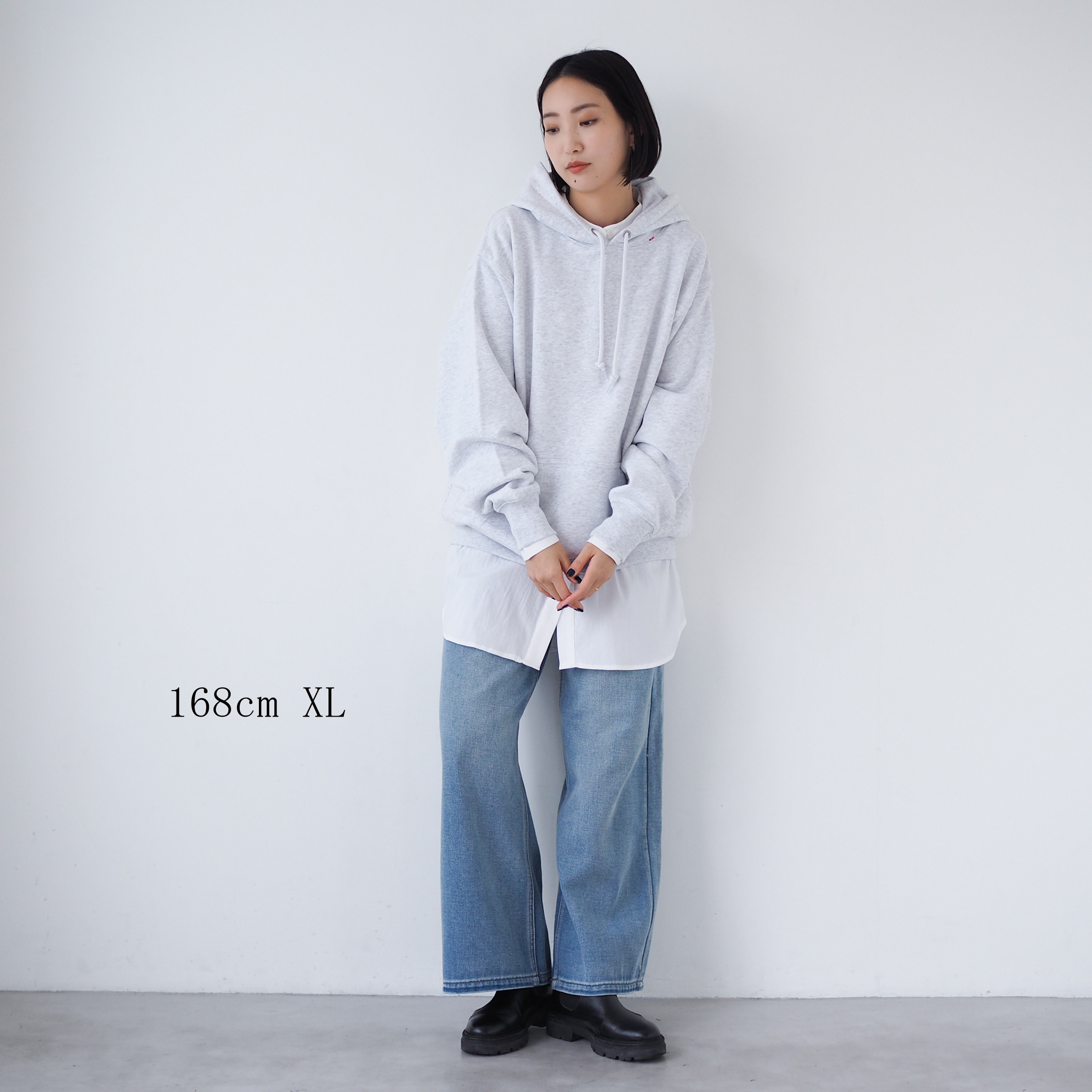 Little Bフーディー アッシュグレー/パーカー