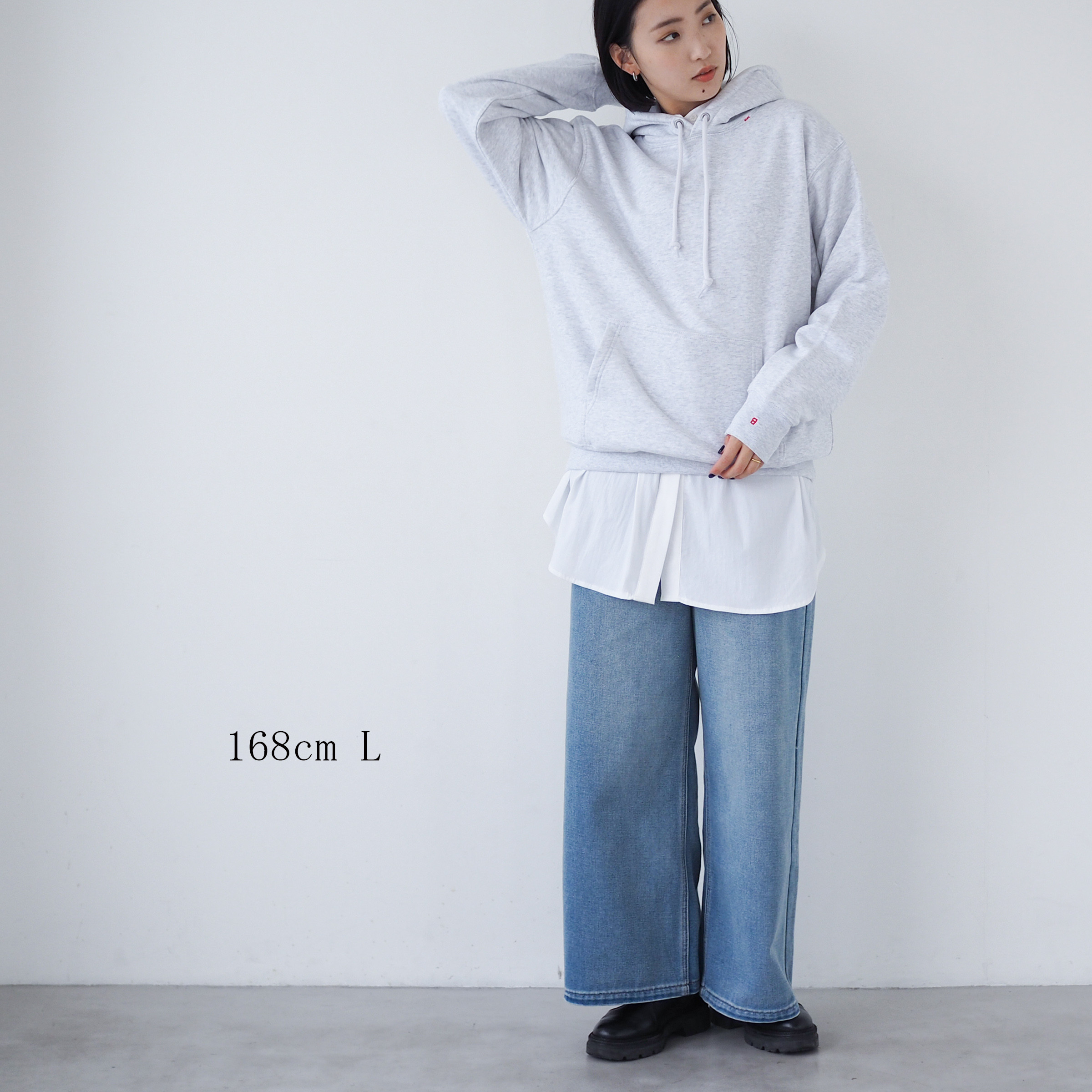 Little Bフーディー アッシュグレー/パーカー