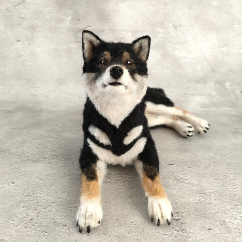 柴犬 黒柴&仔犬 羊毛フェルト ハンドメイド No.81 - メルカリ