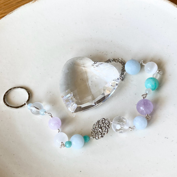 サンキャッチャー♡「ミディアムサファイア♡ハート」