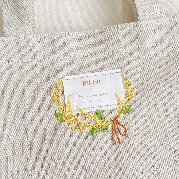 刺繍シンプルトートバッグ【送料無料】 3枚目の画像