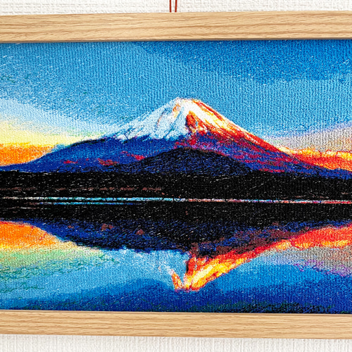 フォト刺繍 刺繍絵画 富士山絵画 運気が上がる絵 プレゼント フォト刺繍 刺繍絵画 富士山絵画 運気が上がる絵 プレゼント