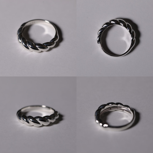 K18 プラチナ ツイストリング K18・プラチナ〉ツイストボリューム リング ゴールド地金指輪