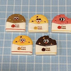 SALE☆アソートパーツ☆大きめクッキーパーツ5個セット（NO.05584） 2枚目の画像