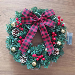 [早割クリスマス2023]クリスマスリース 玄関 緑の蔓の花輪 クリスマスプレゼント Christmas wreath 3枚目の画像